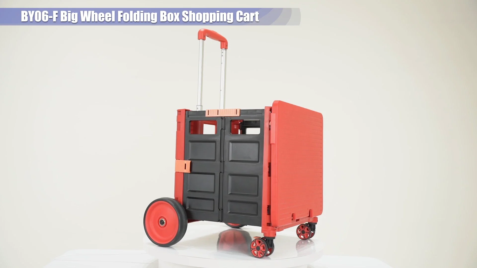 Baoyu Collapsible Rolling Crate Portable Folding Boot Cart Trolley ...