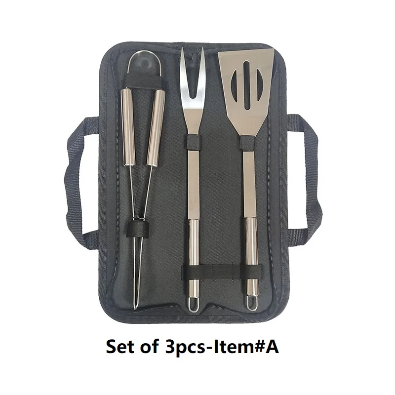 Bbq Grill Tools Set With Spatula Fork Tongs And Cleaning Brush For ...