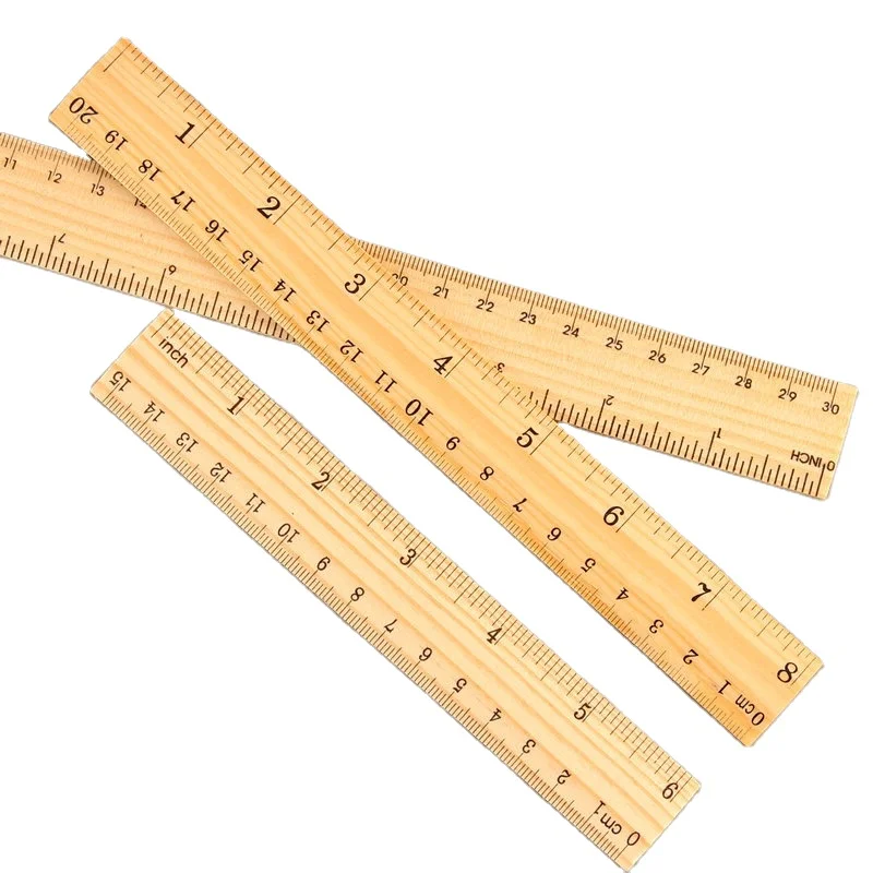 Eurolucky Stationery Ruler 15cm 20cm 30cm Wood Ruler Wholesale ...