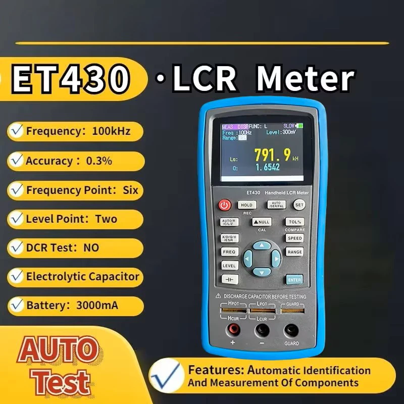 ET43 Serie LCR-Messgerät Hochleistungs-Handheld-Digital-LCR-Meter 2026 mit 100Hz einstellbarer Ausgangsfrequenz für Prüfgeräte – Detail 1