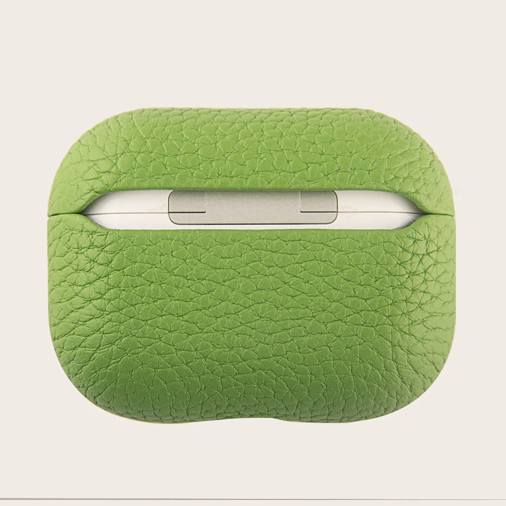 Luxury Custom Green Air Pod Protective Airpod Case Cover Leather Case