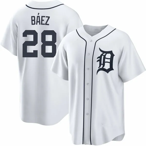 Javier Baez #28 Detroit Tigers 2022 Game-Used Home Jersey with KB Patch  (MLB AUTHENTICATED)