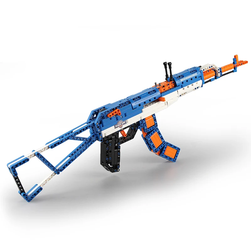 shooter playing toy guns for boys building blocks submachine gun