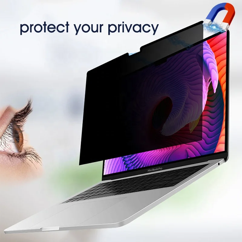Magnetic Glare Filter Pet Film Air 13 14 17 Inch Anti Spy Box Filter  Best Privacy Laptop Screen Protector for Macbook Pro - Main Image