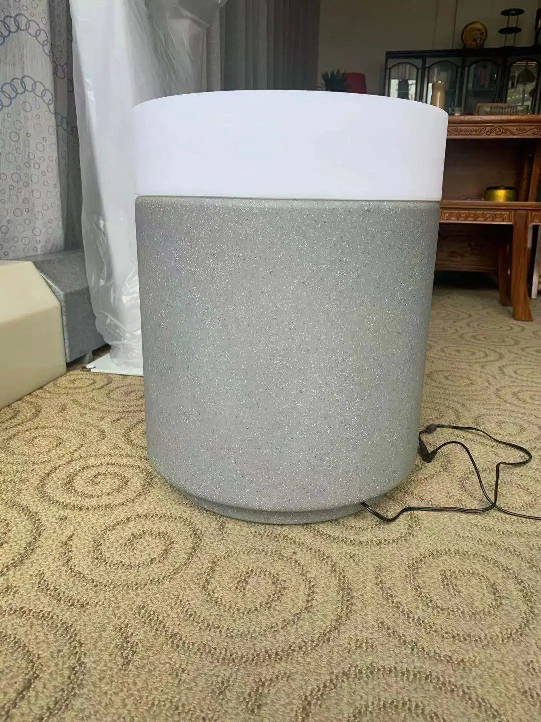 Подсветка открытый сад ваза для цветов с водонепроницаемым пластиковым горшком