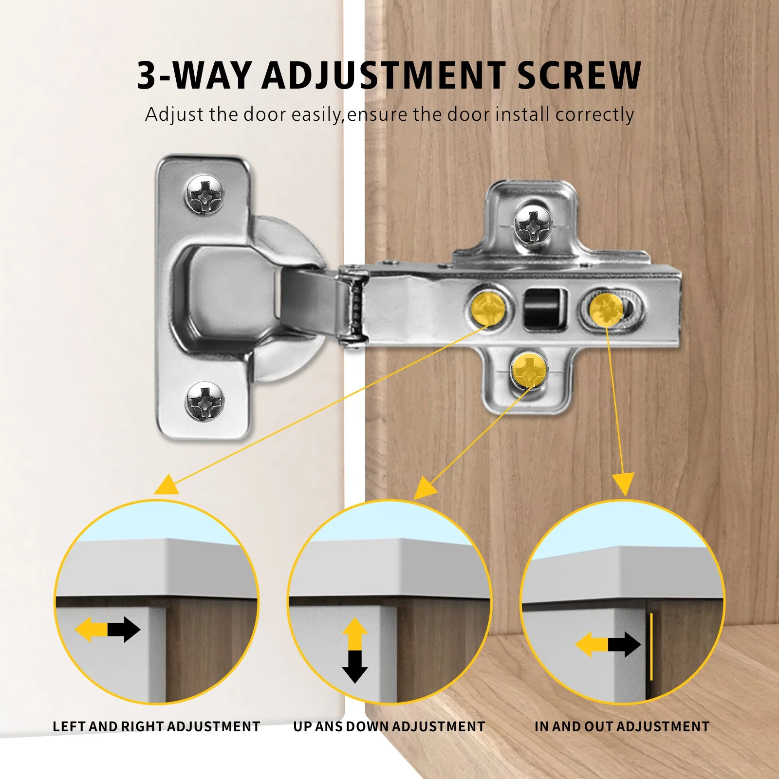 Two Way Eccentric Hinge Self-dumping Soft Closing Furniture Cabinet Hinge 9704