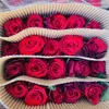 82 rosas rojas - a prueba de daños - conservante importado incluido