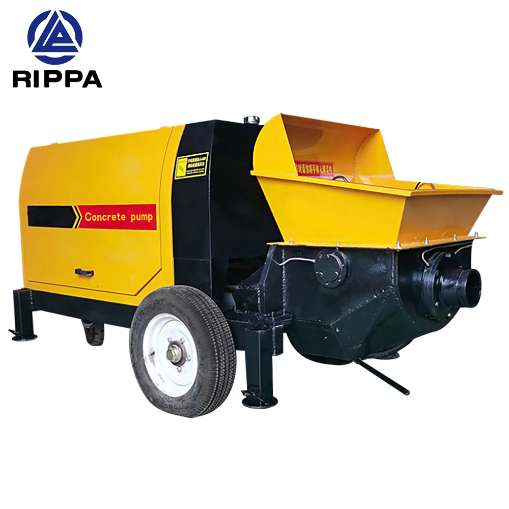 Rippa High Quality Concrete Line Pump Small Mini Trailer Stationary Concrete Pump Truck Mixer Concrete Pump