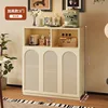 ZHG03C07 Taquilla, estilo taller, tres puertas, 100 mm, blanco roto, 102 mm