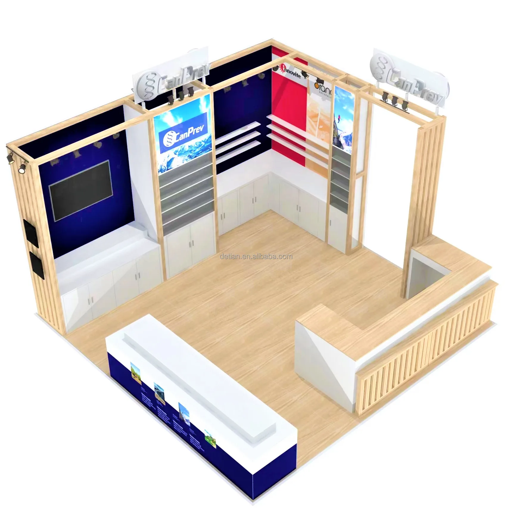 Wholesale New Design Custom Modular Aluminum 20x20 Shelf Portable Trade Show Exhibit Fair Expo Modern Event Tradeshow Booth