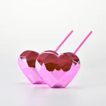 Wholesale Diy Valentine's Day Disco Heart Shaped Tumbler With Straw ...