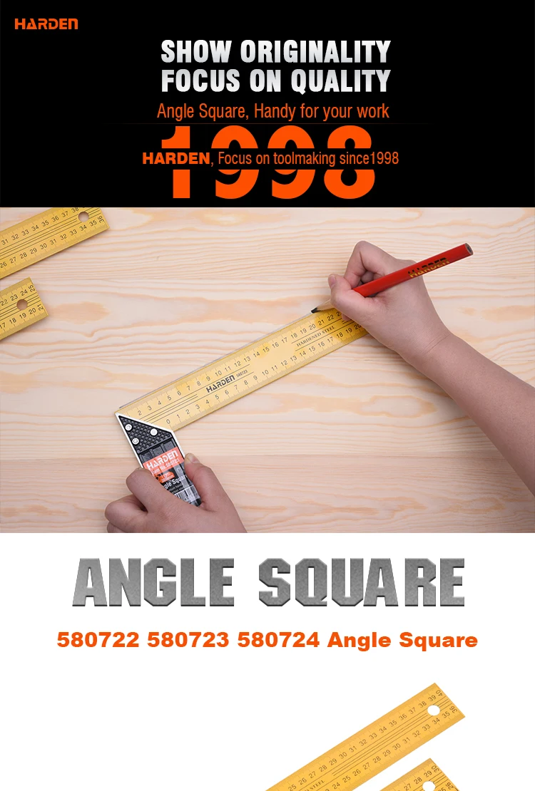 Aluminum Customized 10-16 Inches 90 Degree Carpenter Angle Square Best Quality