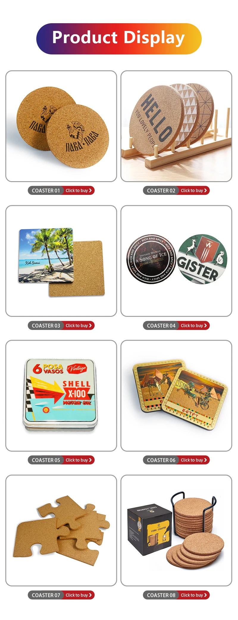 Cork coaster
