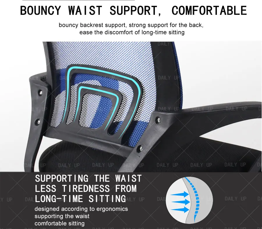 Adjustable Mesh Swivel Office Chair Arms Executive Office Chair