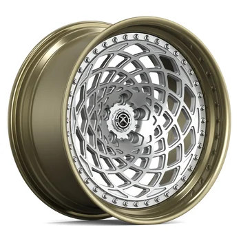 Black Luxury Forged Alloy Wheels 6061 T6 2 Piece Custom Mesh 40mm ET 25mm Drop Perfect Fit for BMW E39 F22 F10 M2 M4
