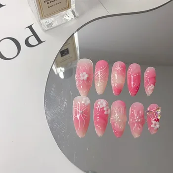 Various Color Reusable False Nails Beautiful Butterflies Press on Nails Packaging Box