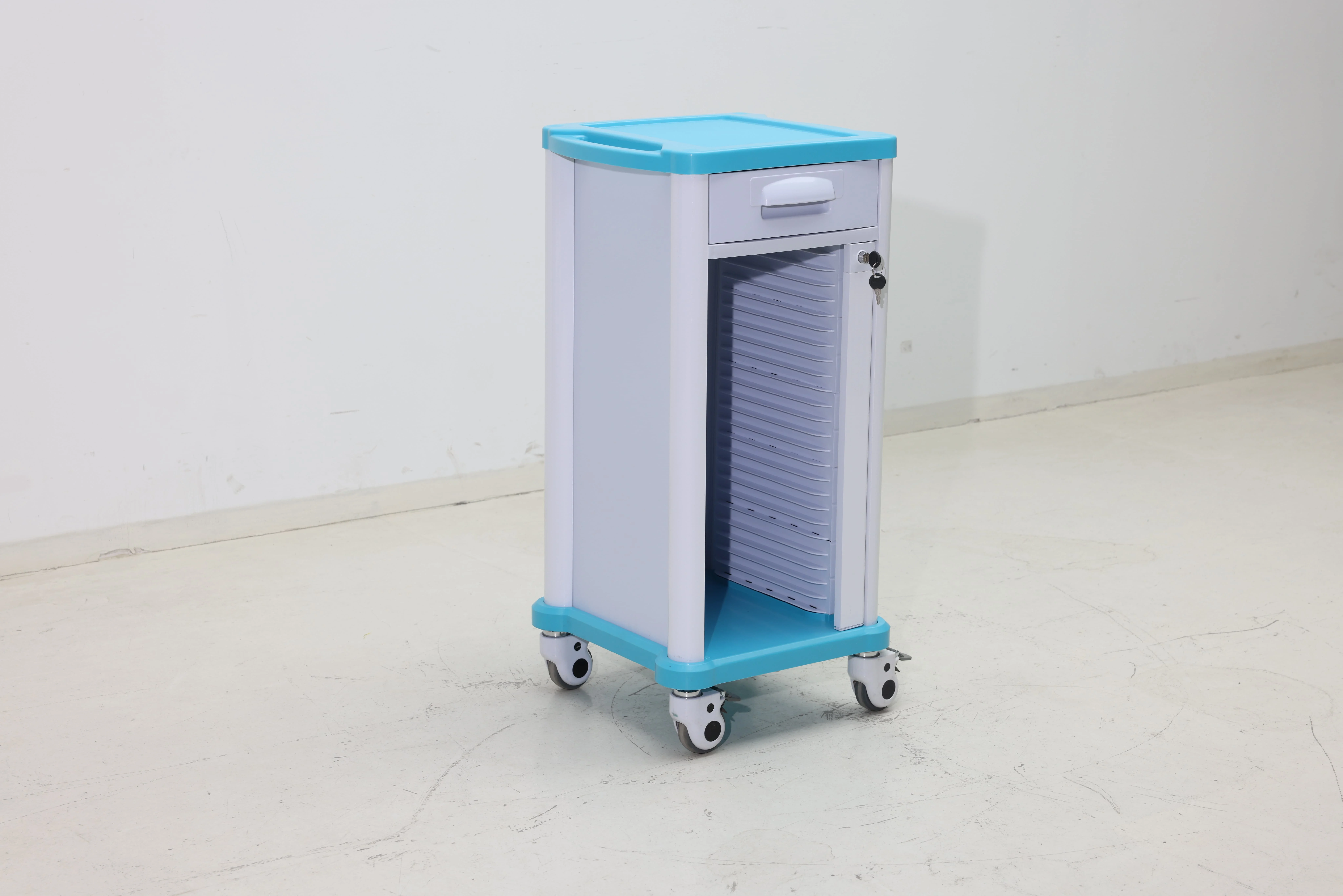25-Record Chart Management Cart Secure Locking Smooth Glide Systems Modern ABS Design CE ISO Certified 2-Year Warranty for Hotel 2