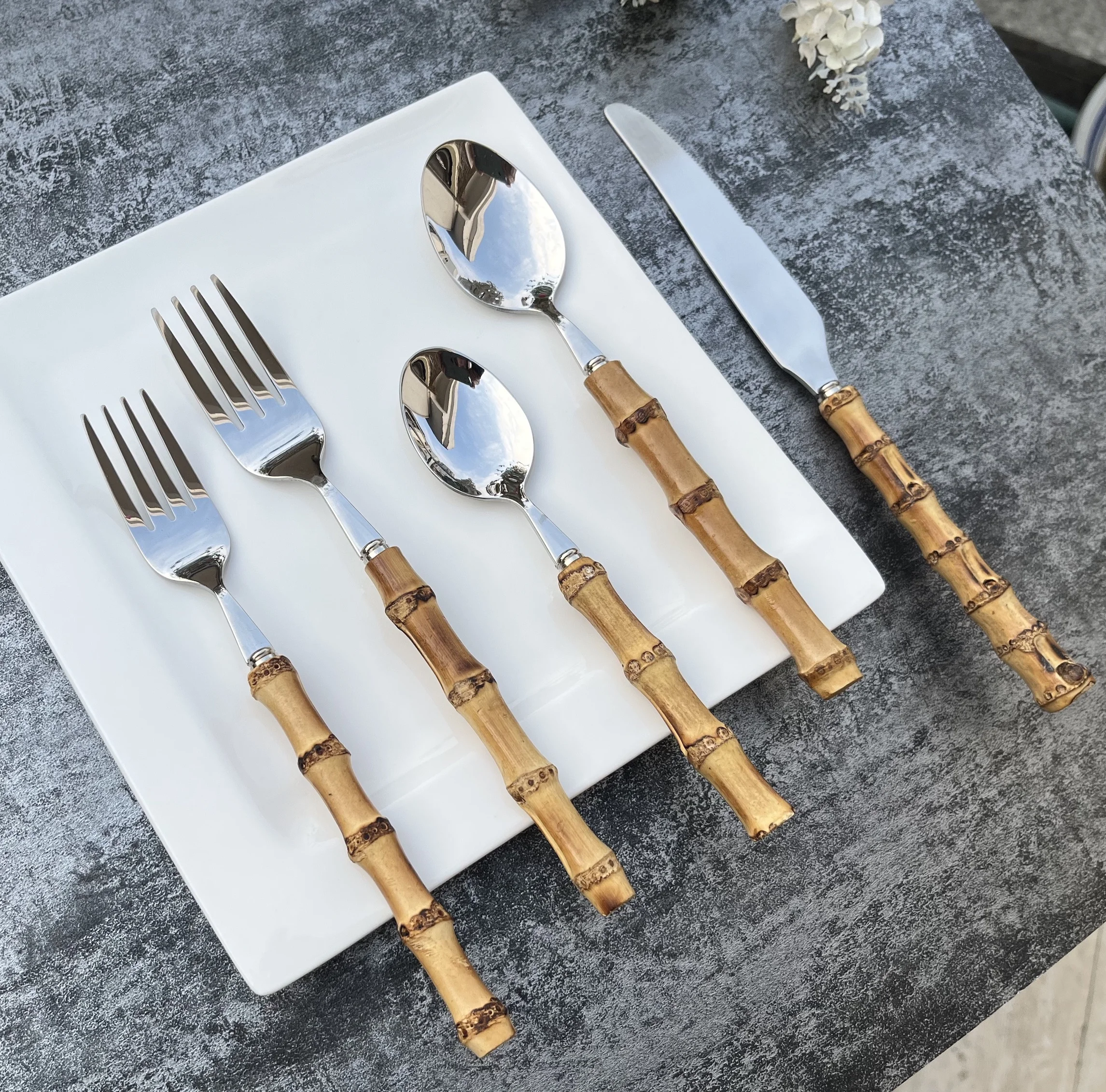 5pc Bamboo Cutlery Set