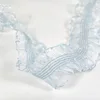 Bordure dentelle double face transparente 3cm Bleu