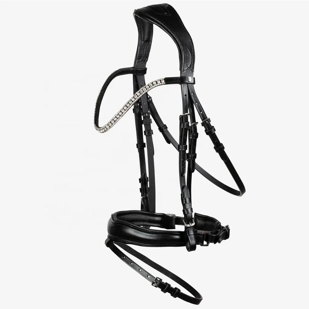 Horse Comfort Bridle Fancy Decorative Anatomical Horse Bridle Leather