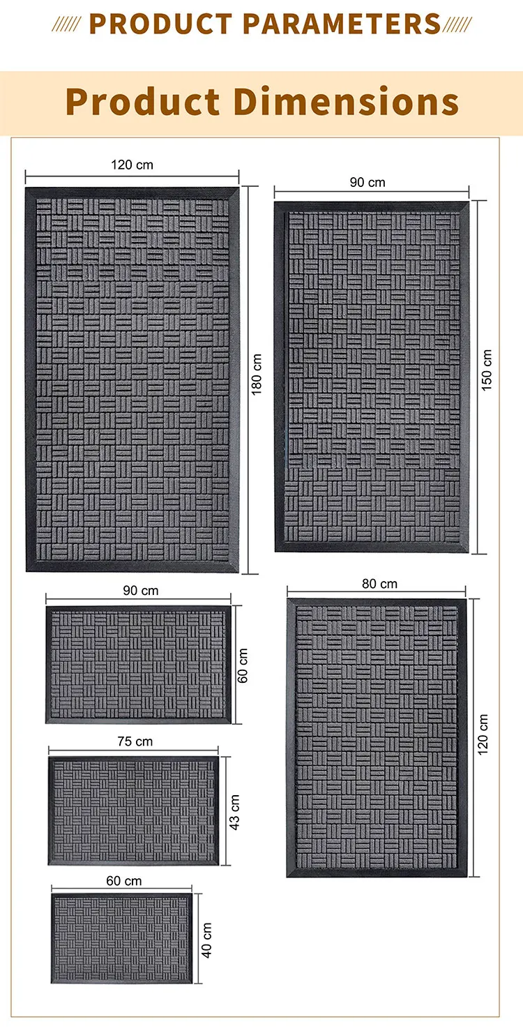 Indoor Door Mats Weather-Resistant TPE Rubber Backed Doormat for Entryway(图9)