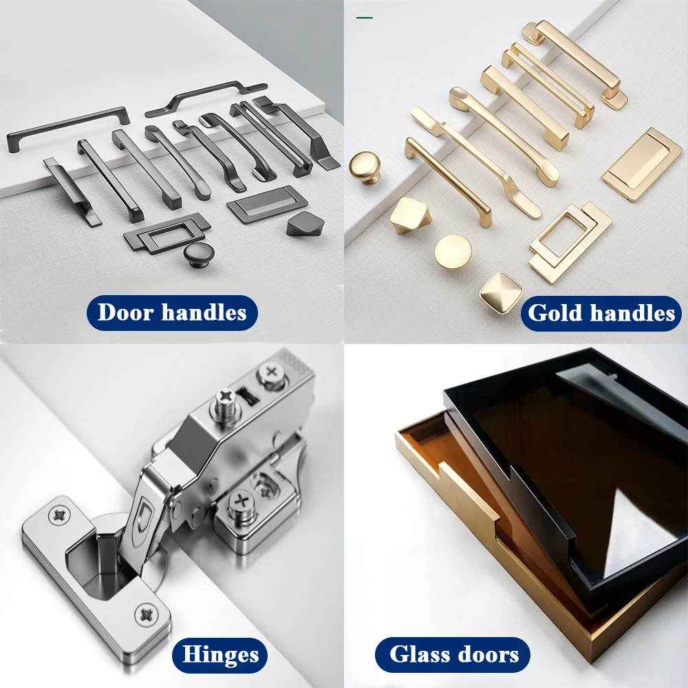 L Shape High Class Fancy Melamine Finished Big House Interior Design Kitchen Cabinets Glass Door Cupboard
