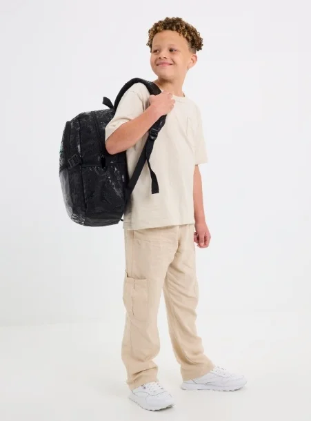 Source Factory 3rd to 6th Grade Black Samurai Student Large Capacity School Bag