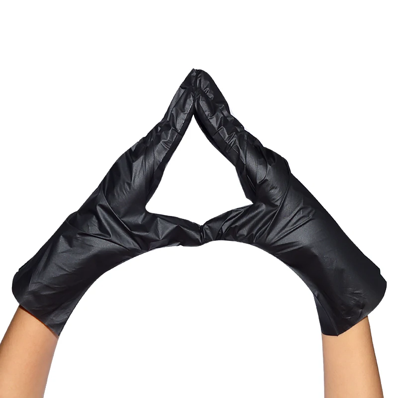 No Latex New Vinyl Hybrid Durable Disposable Plastic Black Tpe Disposable Gloves Large
