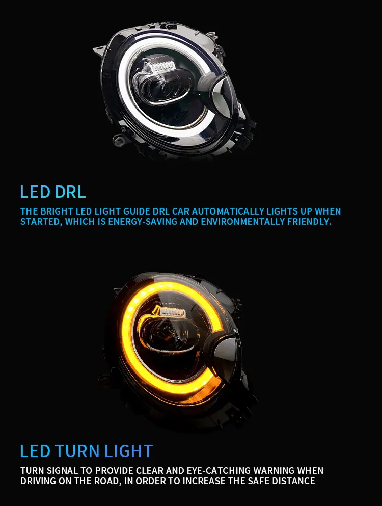 Factory Wholesale LED Headlights for BMW MINI Cooper R56 2007-2013 Car Light Accessories Auto Lighting System Parts supplier