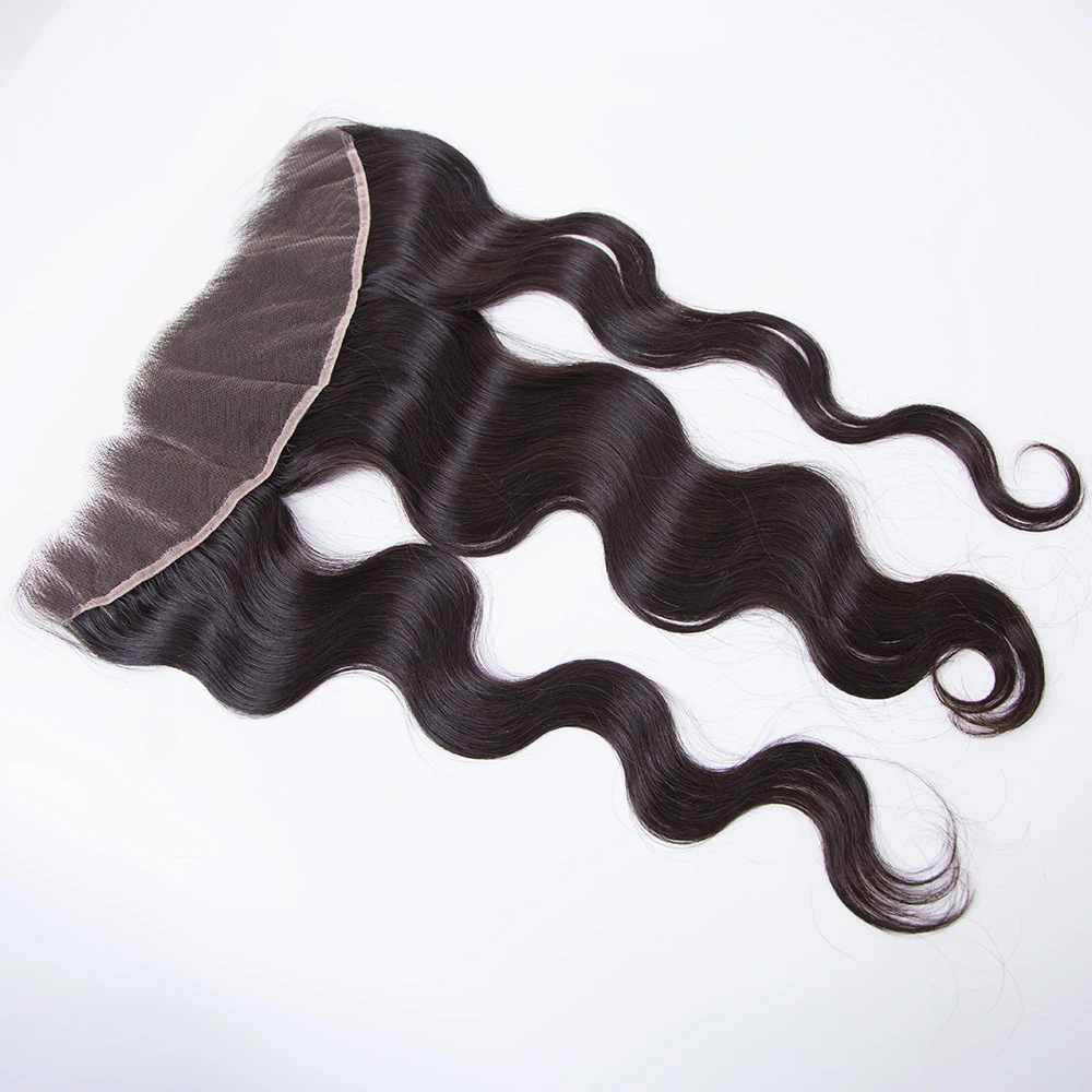 13x4 body  Wave Virgin European human Hair Natural black color HD Lace Frontal