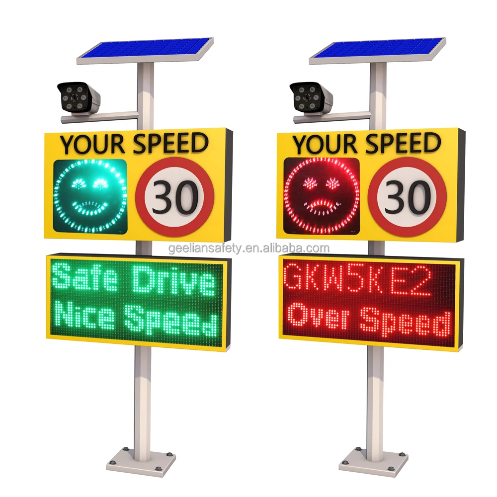 Speed Limit Sign/electronic Traffic Signs/solar Flashing Warning Light ...