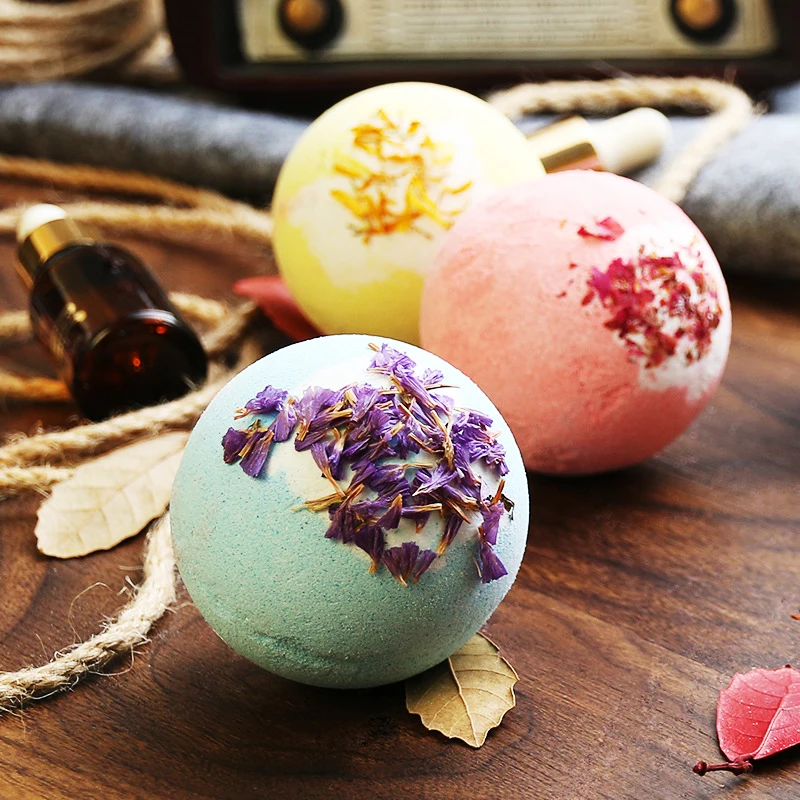
Хит продаж, оптовая продажа, частная этикетка, шар для ванной, изготовленный на заказ, лавандовый цветок, аромат, пузырьковый лепесток, бомбы для ванной 