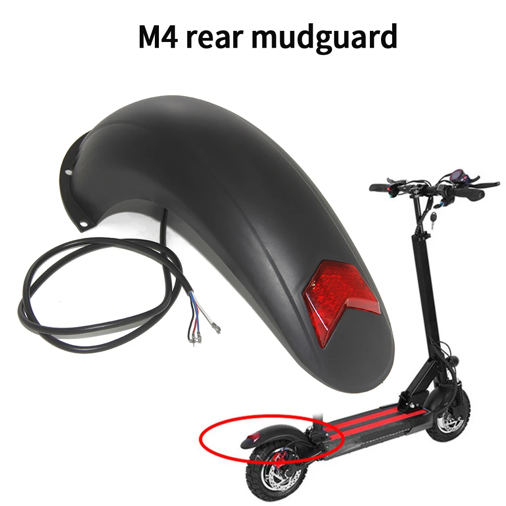 Rear Fender with Tail Light/Back Lamp Dualtron Scooter Parts Rear Mudguard for Kugoo M4 PRO Electric Scooter Accessories