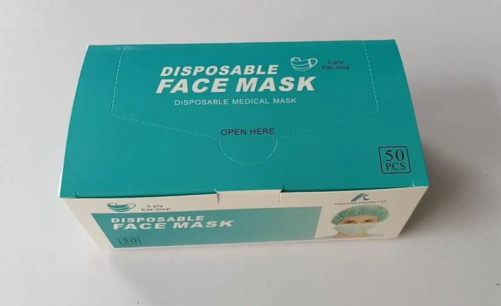 Mascarilla Quirurjica Design Nonwoven Black Fabric Face Mask