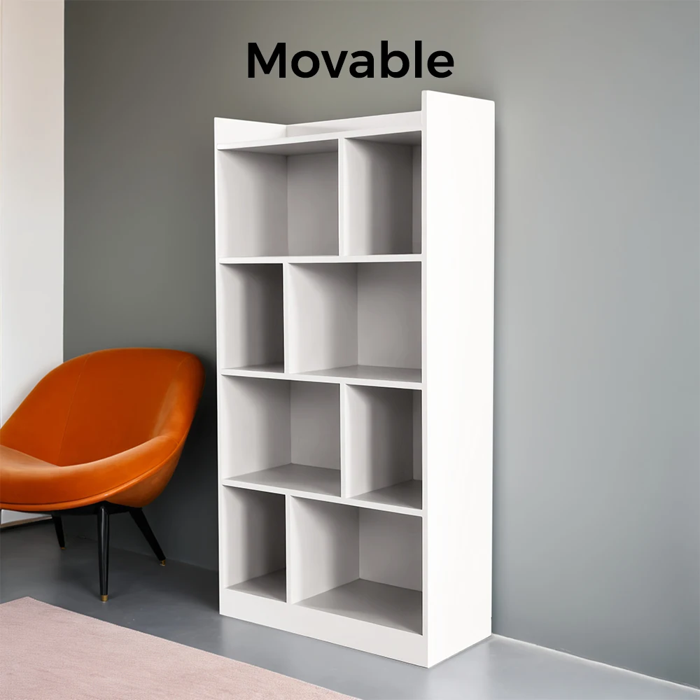 Modern Steel Vertical Bookrack Iron Cabinet for Small Spaces Living Room Furniture for Home Office School Hotel