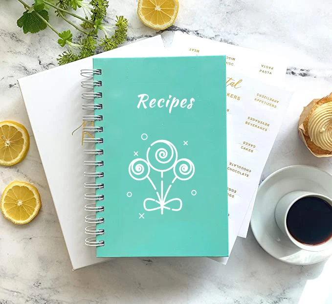 A5 Personalised Waterproof Recipe Book, Recipe Journal, Baking, Cooking 