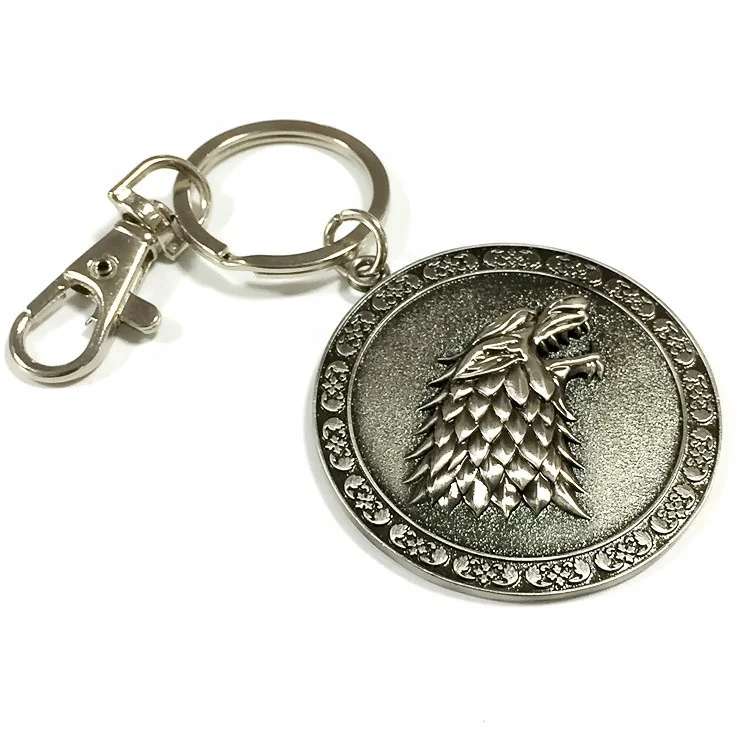 Engraved Logo Key Chain Factory Cheap Price  Rotating logo Metal  Key Chain factory