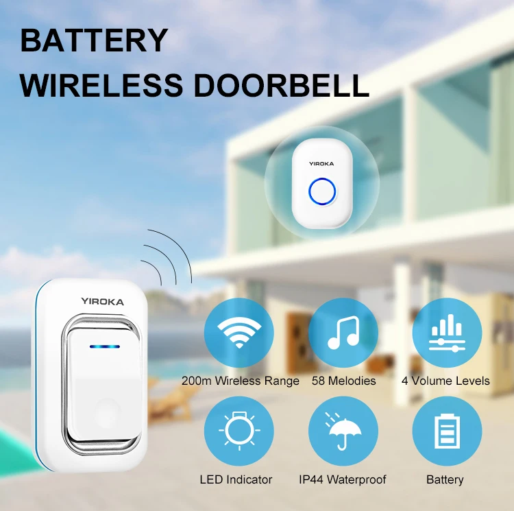 Ac90250v Indoor Programmable Doorbell Chime Wireless Simple