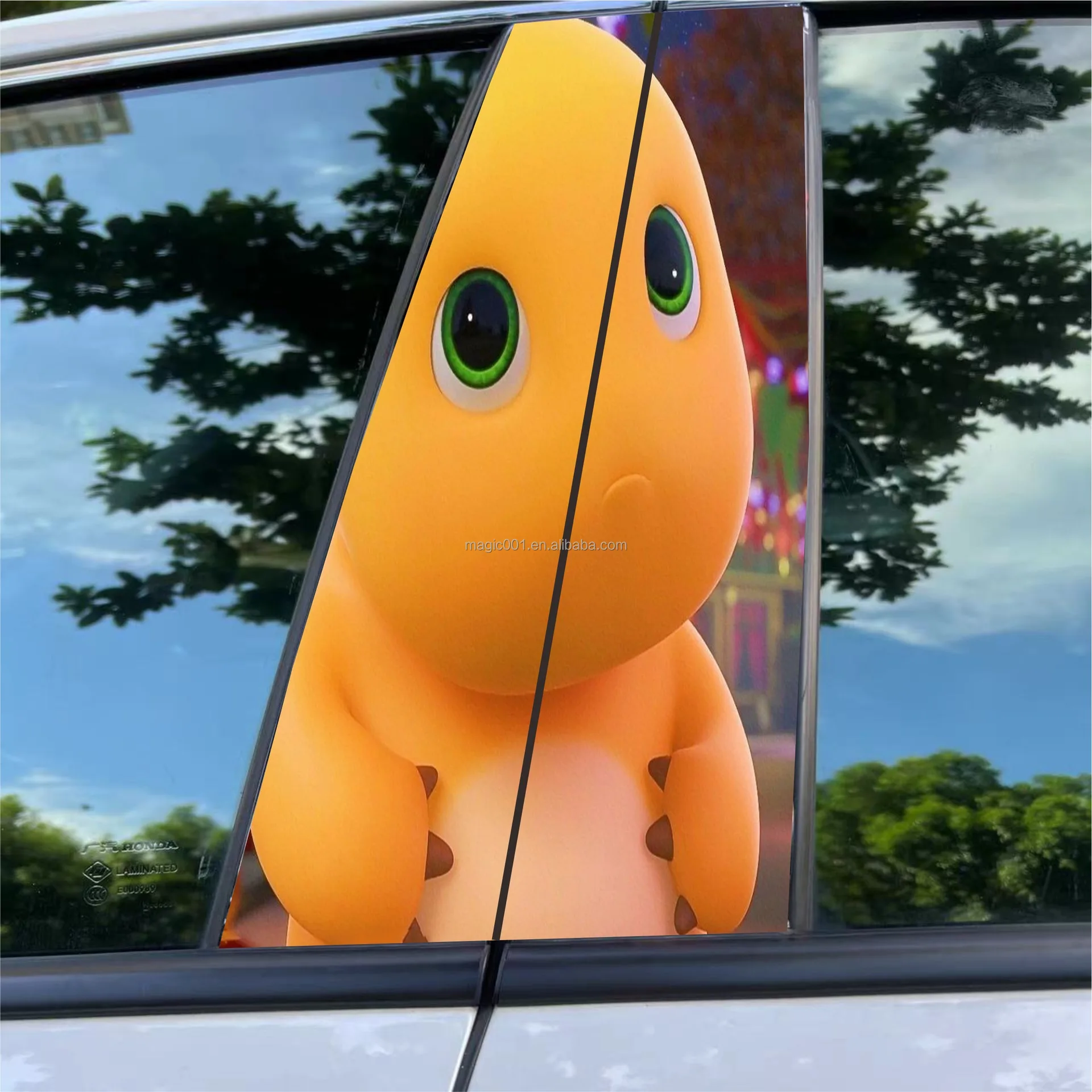New Car Window B-Pillar Trim Stickers Door Pillars Wrap Film Styling Accessories
