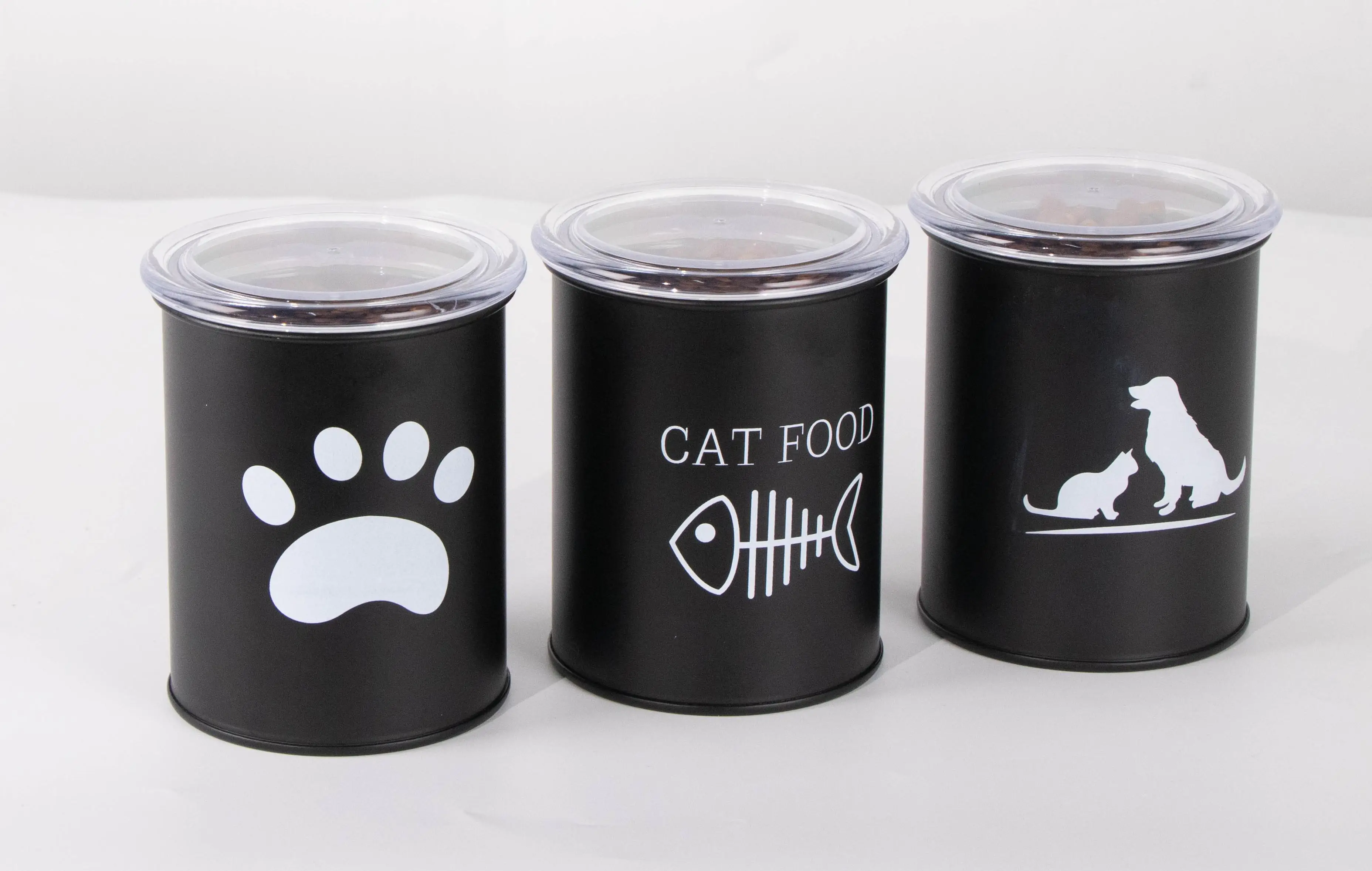 Factory Direct Sale Customized Cross-border E -commerce Set of Four Metal Pet Snacks and Toys Classification Storage Box