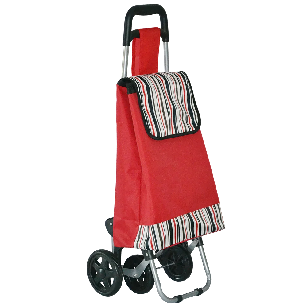 Custom Supply Home Portable Foldable Shopping Cart With 4 Eva Wheels