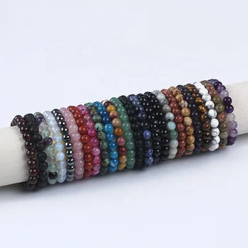Wholesale Natural Gemstone Bangles stone Beads Bracelet