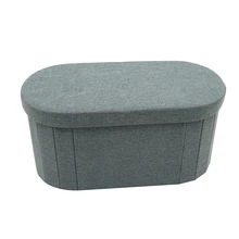 New Arrival Ottoman Folding Storage Bench Ottoman Fabric Stools for Living