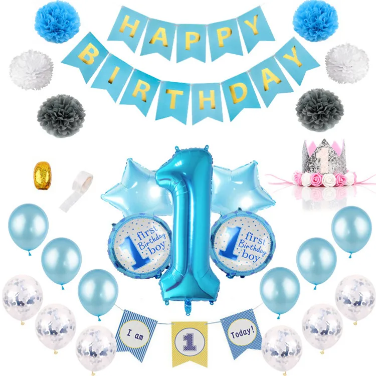 Birthday Party Decorations One Year Old Baby Boy