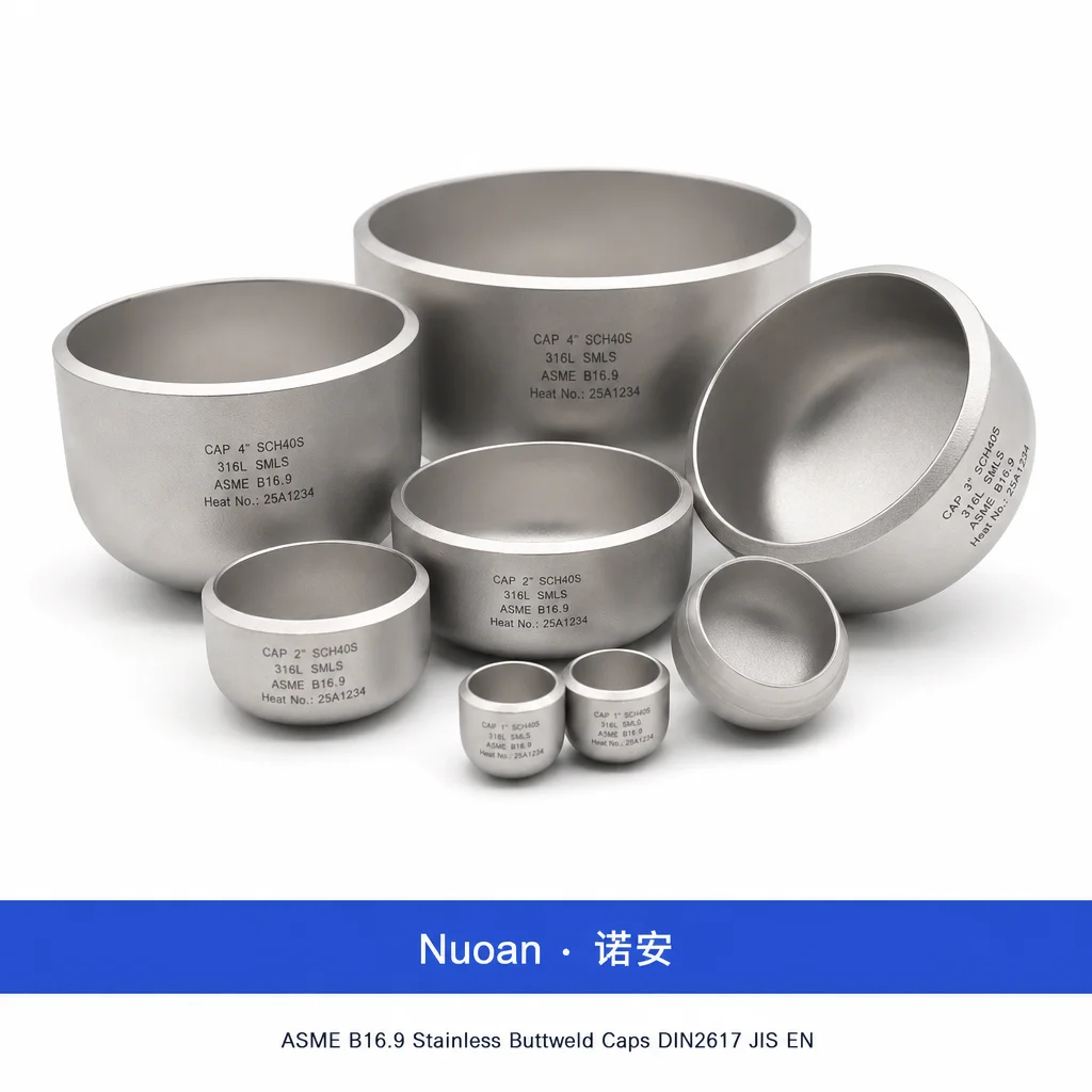 Asme B16.9 不锈钢对焊管帽 DIN2617 JIS EN STD 4 英寸 2 英寸镀锌管帽