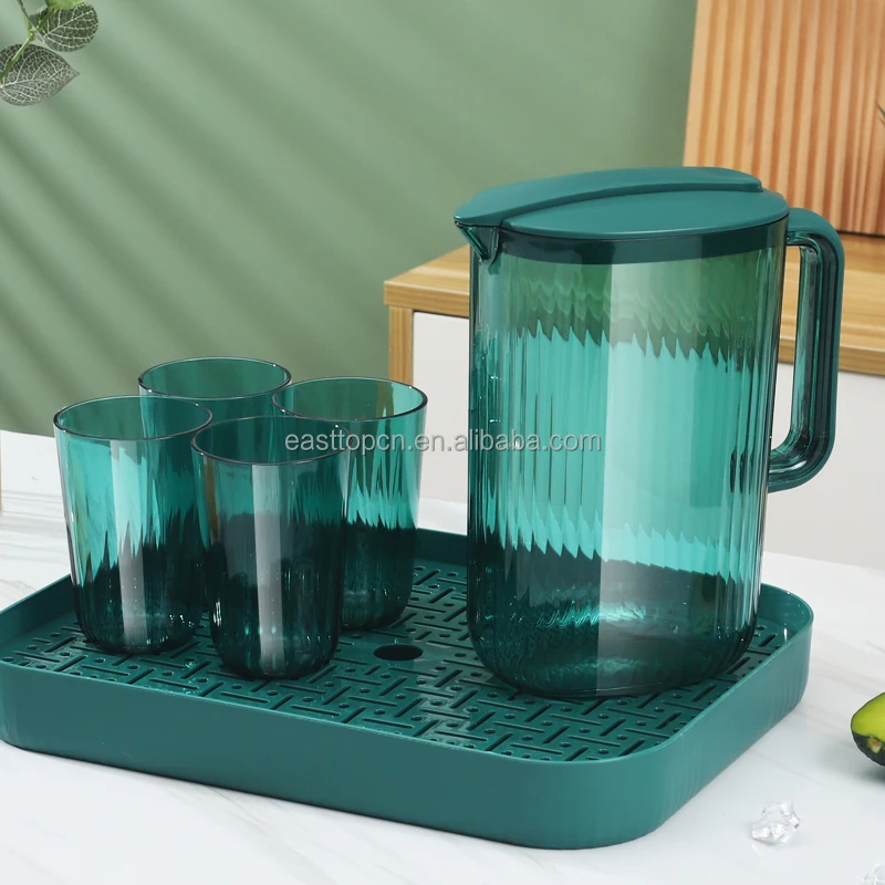 New Arrival 2000 Ml Water Kettle Filter Jug With 4 Cups Heat Resistance