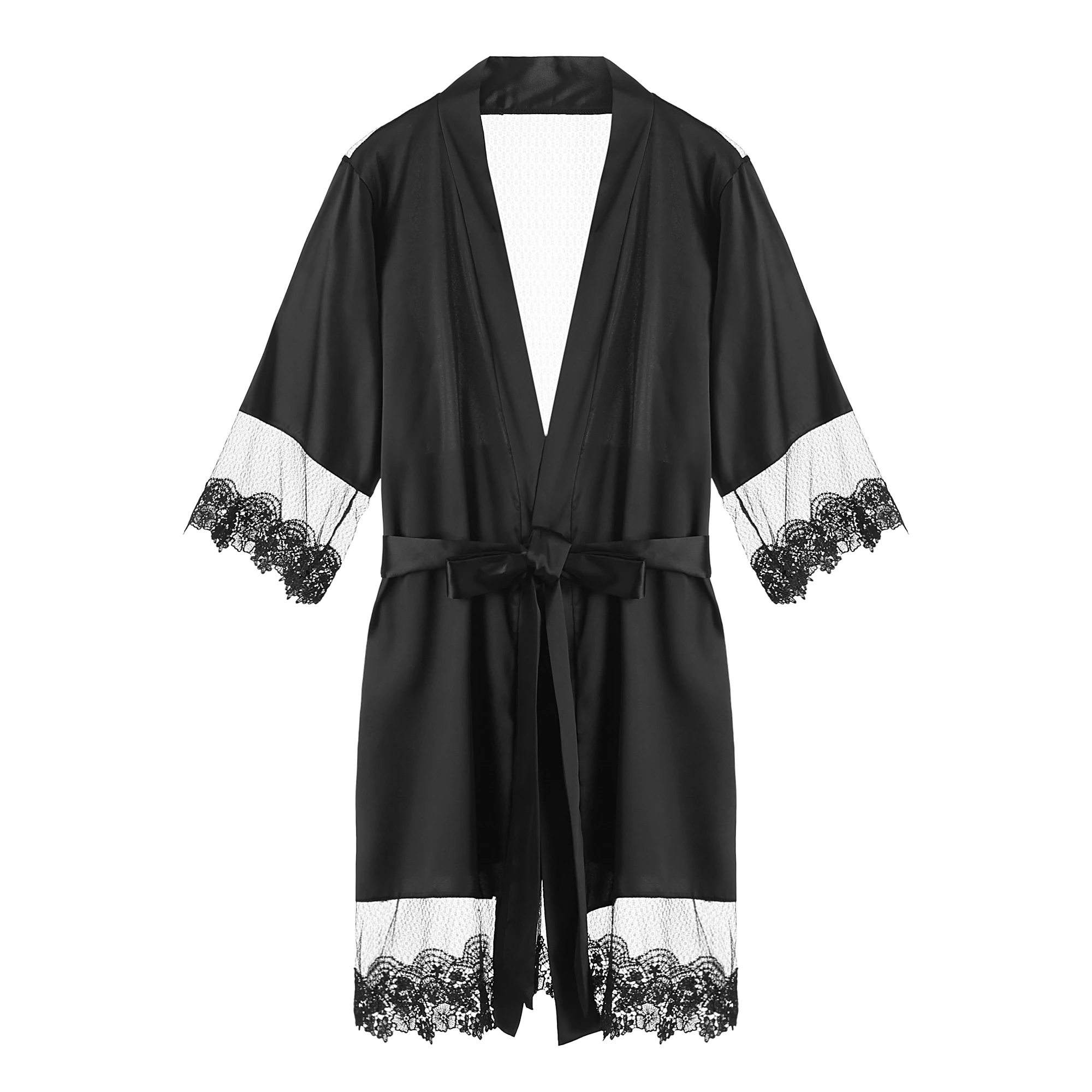 Women's Robes And Blossoms Kimono Satin Nightwear Long Style Buy
