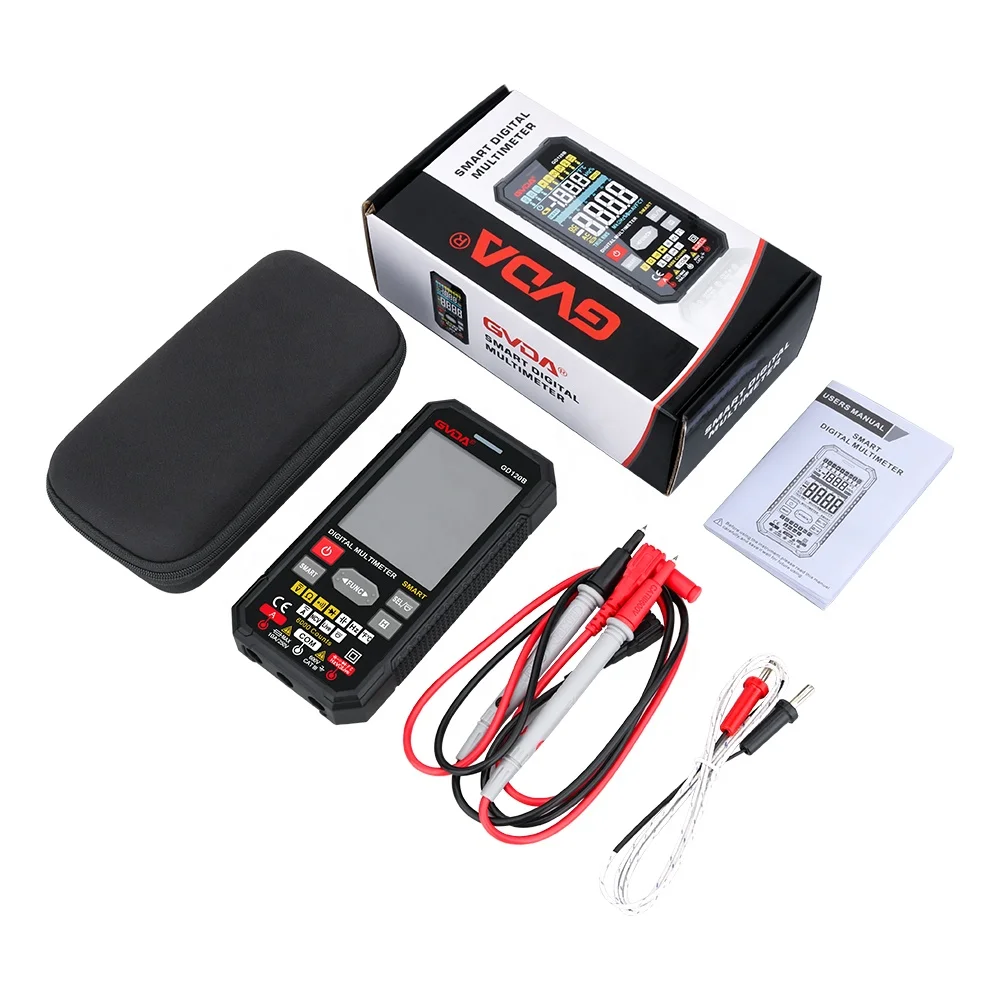 GVDA Smart Multimeter Digital Transistor Testers 6000 Counts True RMS Auto Range Electrical Capacitance Meter