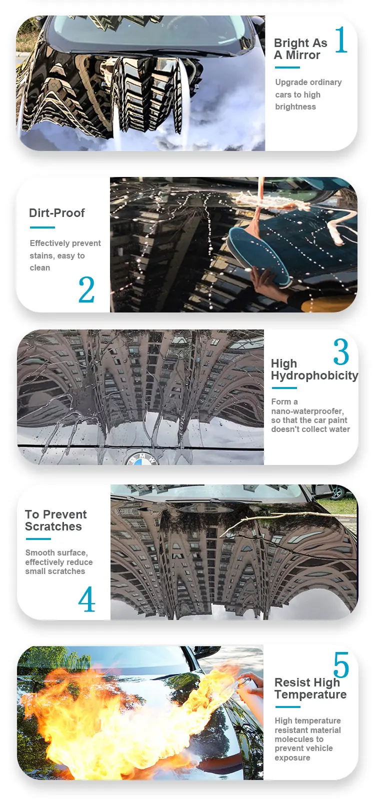 Алмазный спрей для автомобиля нано супер гидрофобное Sio2 резиновое керамическое покрытие краски