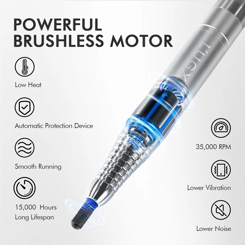 L'UGX Nail Drill Machine - Professional & Portable Manicure Tool
